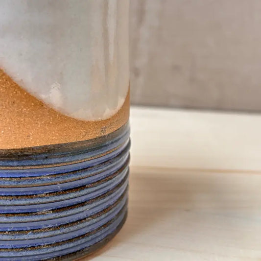 Earth Lines Tumbler - Handmade Ceramic Cup